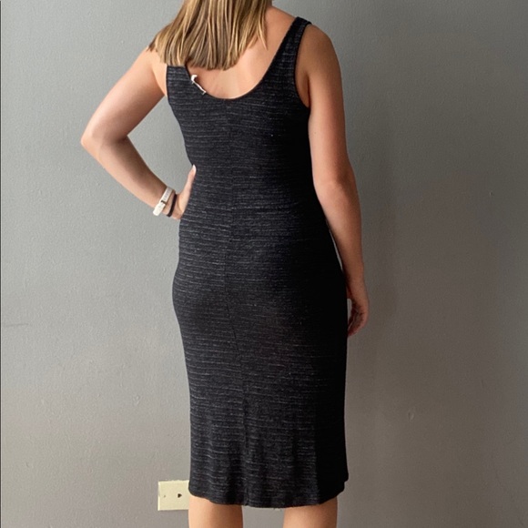 Black dress with decorative buttons - Picture 4 of 5